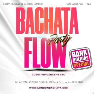 Poster graphic for Bachata Flow Bank Holiday event