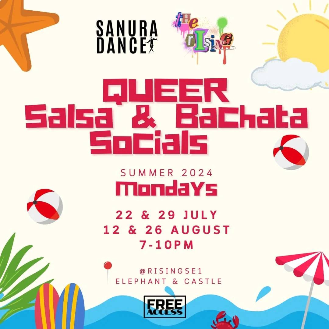 Poster graphic for Sanura Queer Monday Socials