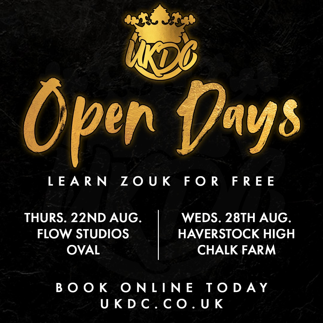 Poster Graphic for Free UKDC Zouk Workshop