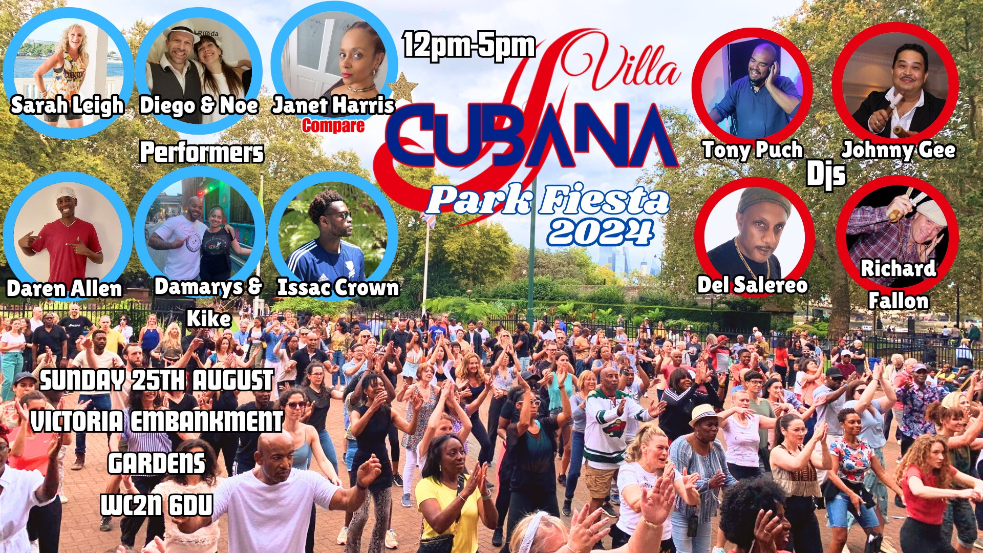 Poster graphic for Villa Cubana in the Park